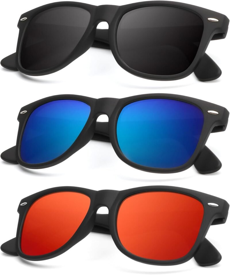 CEREMONYT Sunglasses Browline Sunglasses Men Polarized for Mens and Women Unisex Sun Glasses for Driving UV Protection