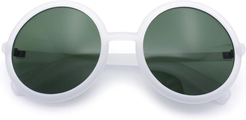 CEREMONYT Sunglasses Round  Womens Wizard Round Circle Lens Plastic Mod Fashion Sunglasses