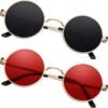 CEREMONYT Sunglasses Round  Men Women Shades Polarized Hippie Lennon Retro Circle UV400 Sun Glasses