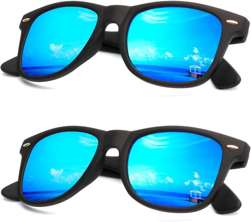 CEREMONYT Sunglasses Browline Sunglasses Men Polarized for Mens and Women Unisex Sun Glasses for Driving UV Protection