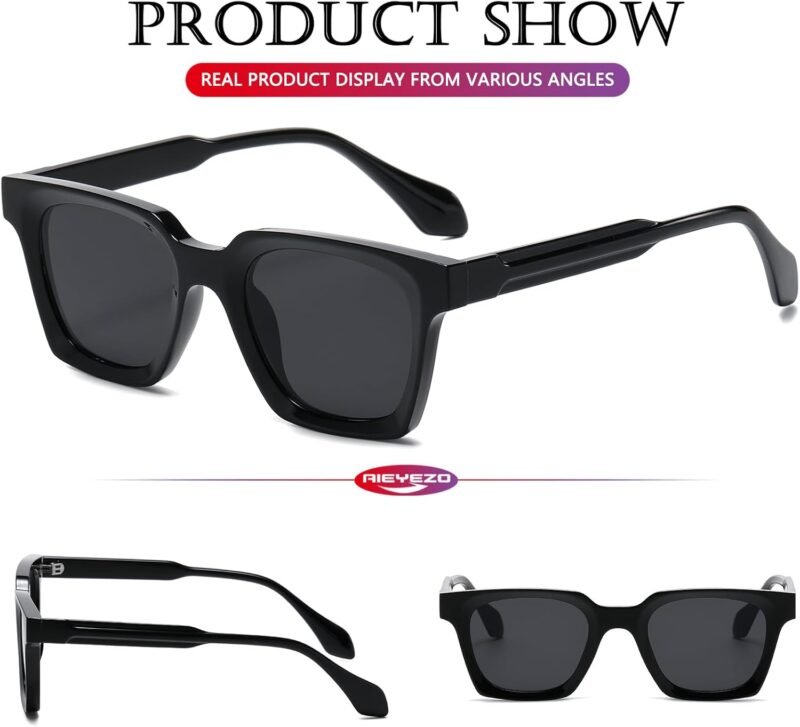 CEREMONYT Sunglasses Square  Classic Square Sunglasses for Men Women Fashion Square Sun Glasses Trendy Designer Style Shades