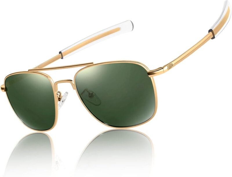 CEREMONYT Sunglasses Sunglasses Lightweight TR90 Unbreakable Polarized Driving Metal Frame Pilot Sun Glasses with UV Protection