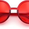 CEREMONYT Sunglasses Round  Womens Wizard Round Circle Lens Plastic Mod Fashion Sunglasses