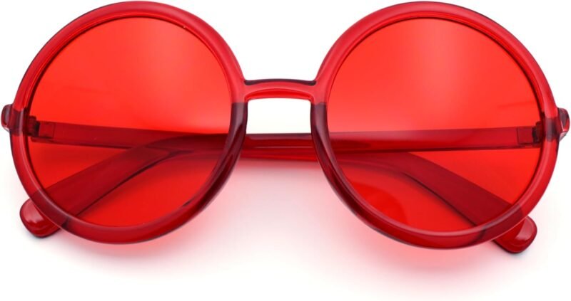 CEREMONYT Sunglasses Round  Womens Wizard Round Circle Lens Plastic Mod Fashion Sunglasses