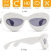 CEREMONYT Sunglasses Cat EyeFashion Inflated Cat-eye Sunglasses for Women Oversized Frame Sexy Lip Candy Color Glasses Trendy Designer Style