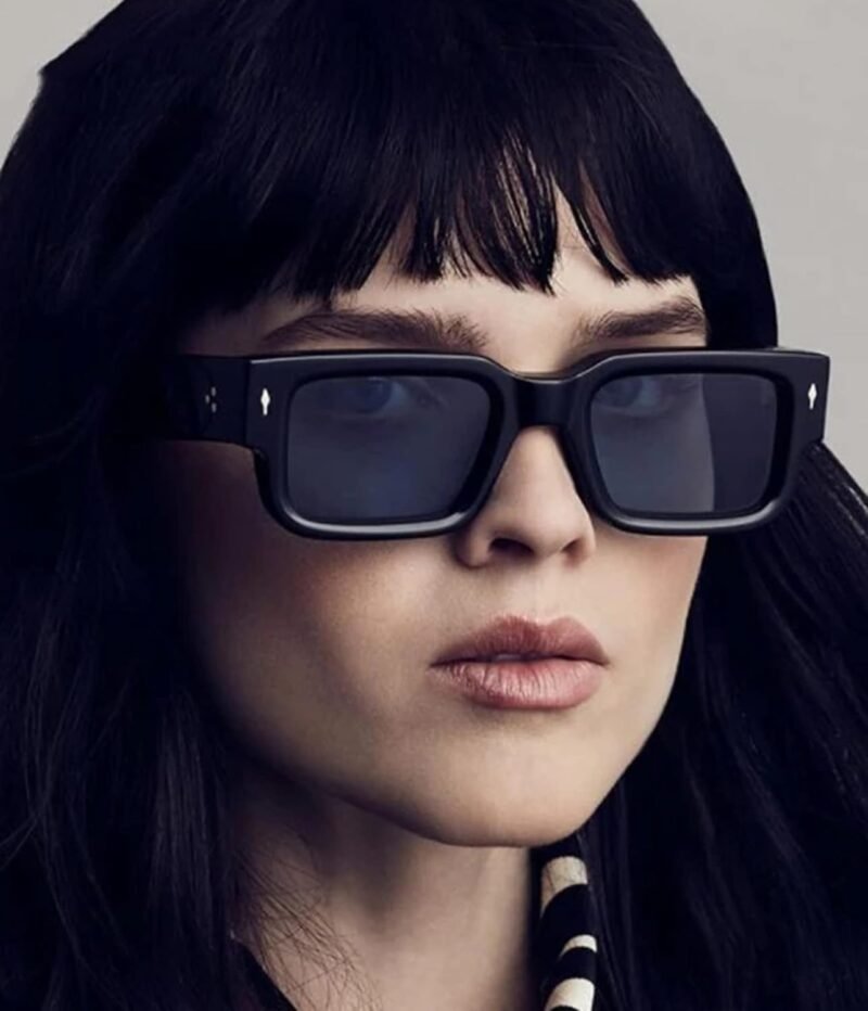 CEREMONYT Sunglasses Square  Frame Sunglasses for Women Men Trendy Chunky Rectangle Sun Glasses Black Shades UV400 Protection