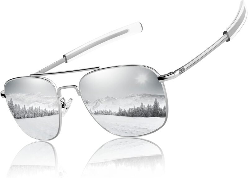 CEREMONYT Sunglasses Sunglasses Lightweight TR90 Unbreakable Polarized Driving Metal Frame Pilot Sun Glasses with UV Protection
