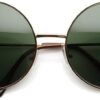 CEREMONYT Sunglasses Round  Super Large Oversized Metal Round Circle Sunglasses