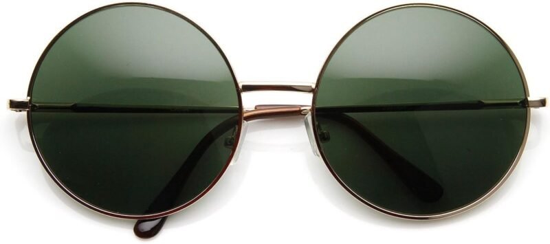 CEREMONYT Sunglasses Round  Super Large Oversized Metal Round Circle Sunglasses