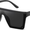 CEREMONYT Sunglasses Square  Oversized Square Sunglasses for Women Men Fashion Siamese Lens Style Flat Top Shield Shades