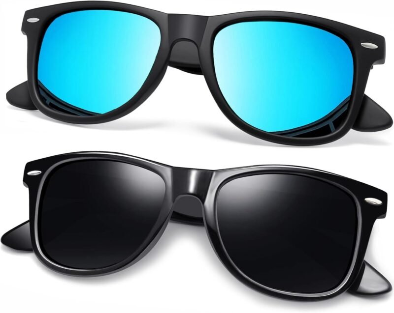 CEREMONYT Sunglasses Browline Square Sunglasses Polarized UV Protection Trendy Designer Sun Glasses Men Women