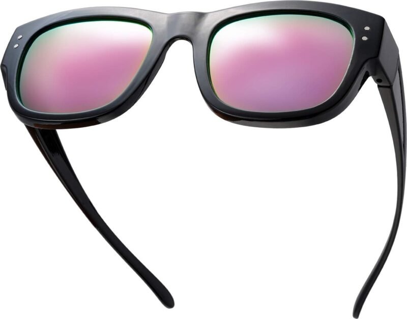 CEREMONYT Sunglasses Wraparound The Fresh High Definition Polarized Wrap Around Shield Sunglasses for Glasses – Leather Eyeglasses Case