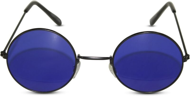 CEREMONYT Sunglasses Round Circular Party Sunglasses Round Hippie Retro Shades with Colored Lenses