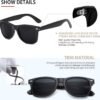 CEREMONYT Sunglasses WayfarerMen Polarized Sunglasses Wayfarerfor Mens and Womens,Black Retro Sun Glasses Driving Fishing UV Protection