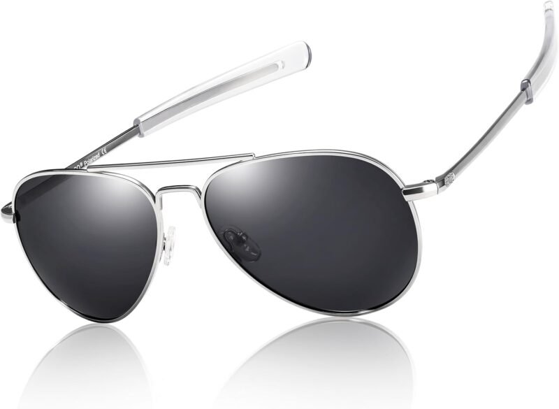 CEREMONYT Sunglasses Sunglasses Lightweight TR90 Unbreakable Polarized Driving Metal Frame Pilot Sun Glasses with UV Protection