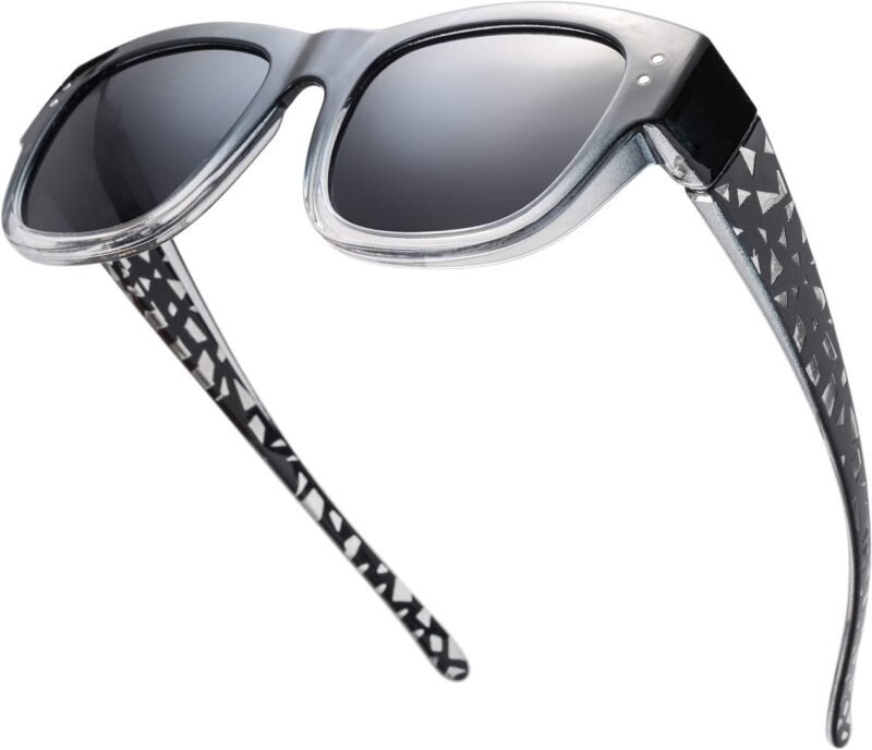 CEREMONYT Sunglasses Wraparound The Fresh High Definition Polarized Wrap Around Shield Sunglasses for Glasses – Leather Eyeglasses Case