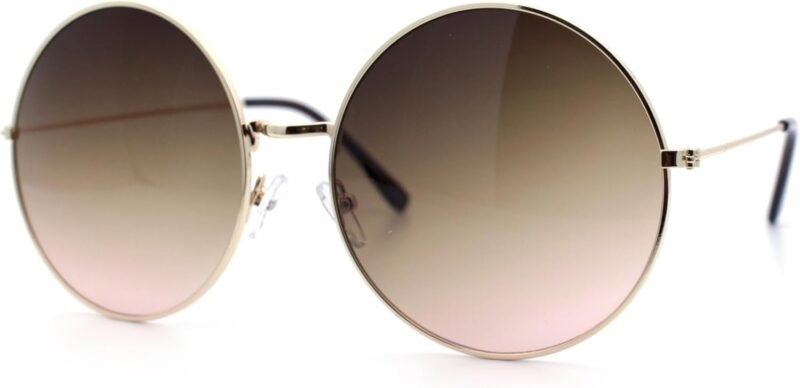 CEREMONYT Sunglasses Round Classic Oversize Joplin Style Hippie Round Circle Lens Sunglasses