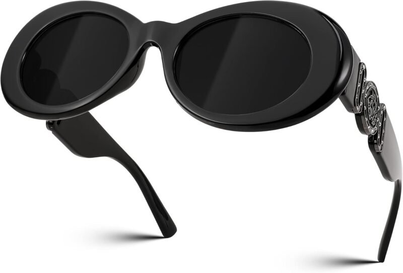 CEREMONYT Sunglasses Oval Sunglasses Women  Oval Tiny Small Face Narrow StyleTrendy Round shades B2969