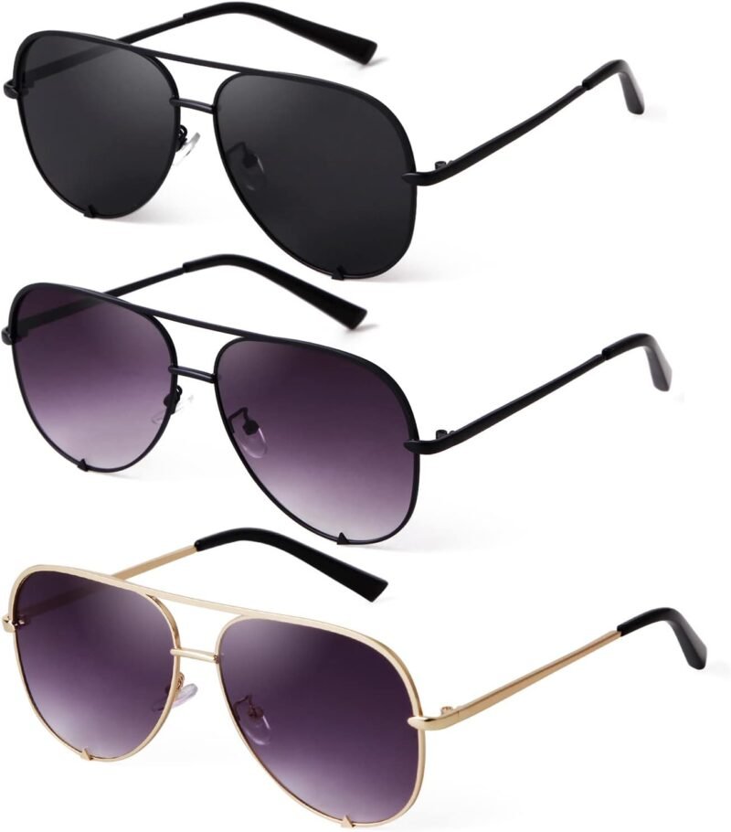 CEREMONYT Sunglasses Oversized  Sunglasses for Women Men Trendy Retro Bulk Shade Black Faded Sun Glasses Classic UV Protection