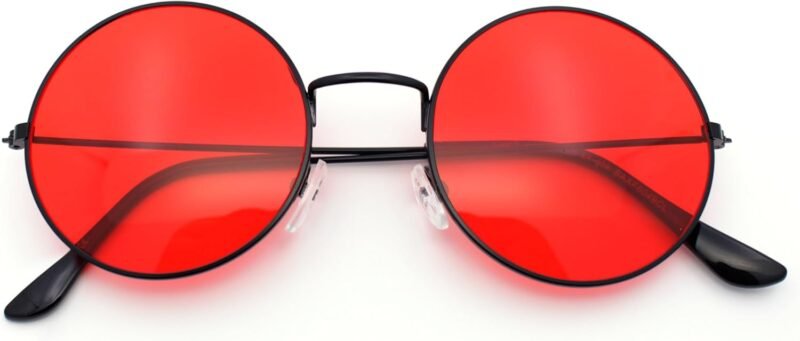 CEREMONYT Sunglasses Round  Retro Vintage Flat Color Circle Round Lens Sunglasses