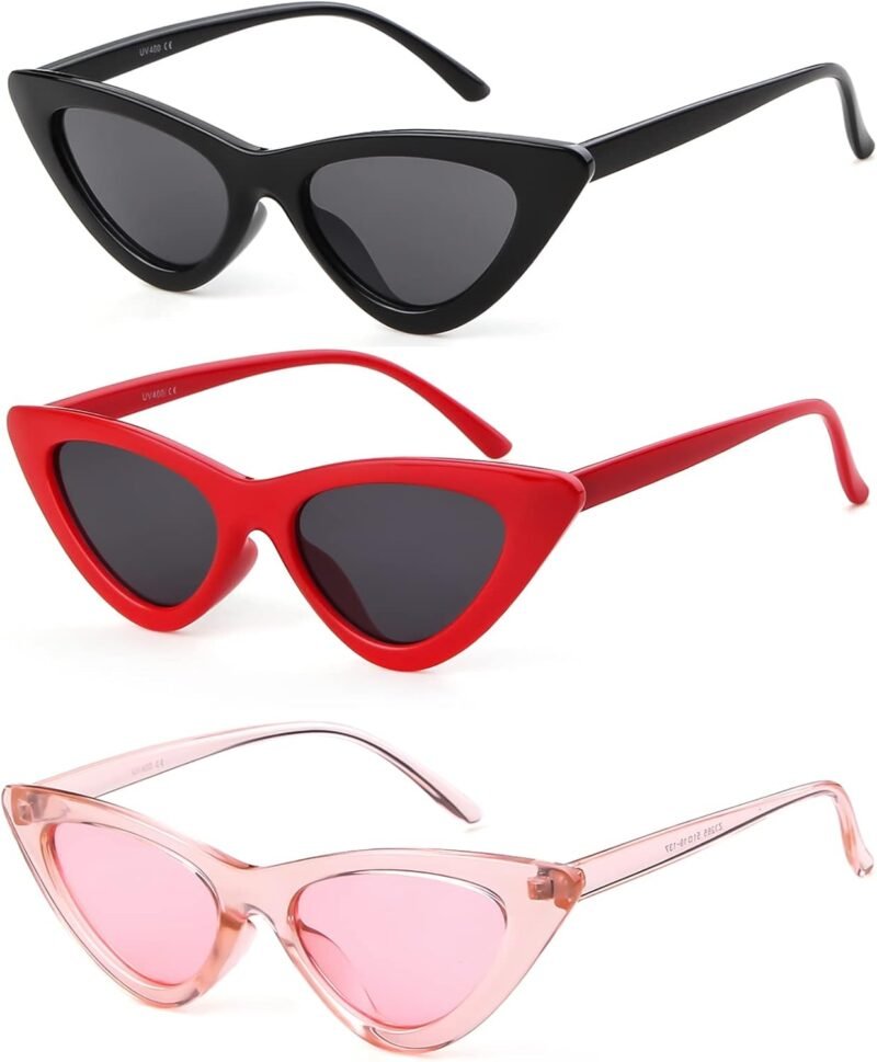 61uA8QbPcWL._AC_SL1500 CEREMONYT Sunglasses Cat Eye Vintage Cat Eye Sunglasses for Women Trendy Narrow Cateye Frame Sun Glasses