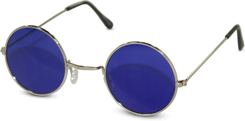 CEREMONYT Sunglasses Round Circular Party Sunglasses Round Hippie Retro Shades with Colored Lenses