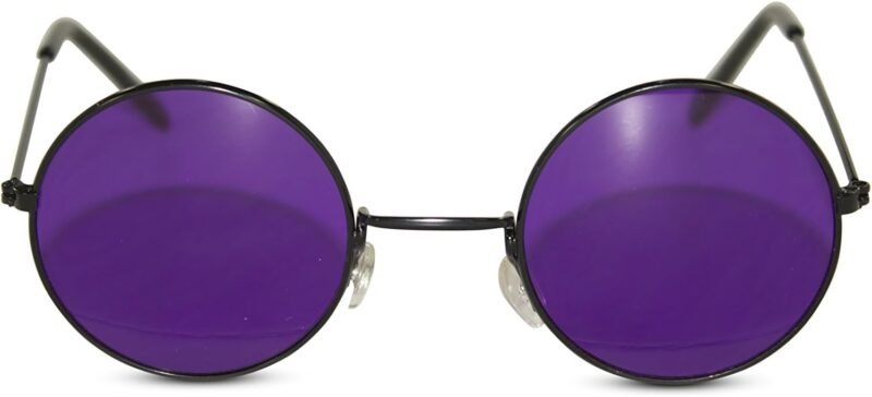 CEREMONYT Sunglasses Round Circular Party Sunglasses Round Hippie Retro Shades with Colored Lenses