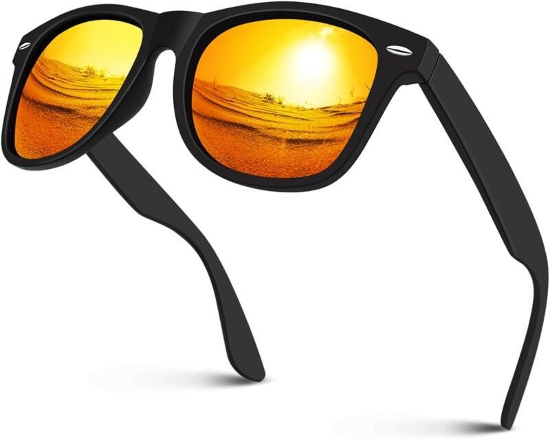 61vafQ9FM1L._AC_SL1500 CEREMONYT Sunglasses Wayfarer Men Women Polarized Blenders Eyewear 80’s Retro Classic Square Frame Shades SR003