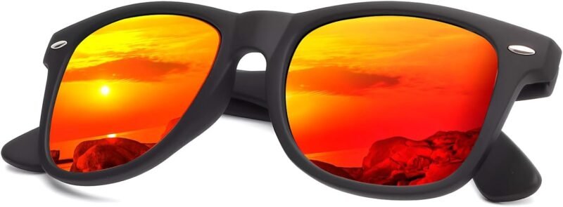 CEREMONYT Sunglasses Browline Sunglasses Men Polarized for Mens and Women Unisex Sun Glasses for Driving UV Protection