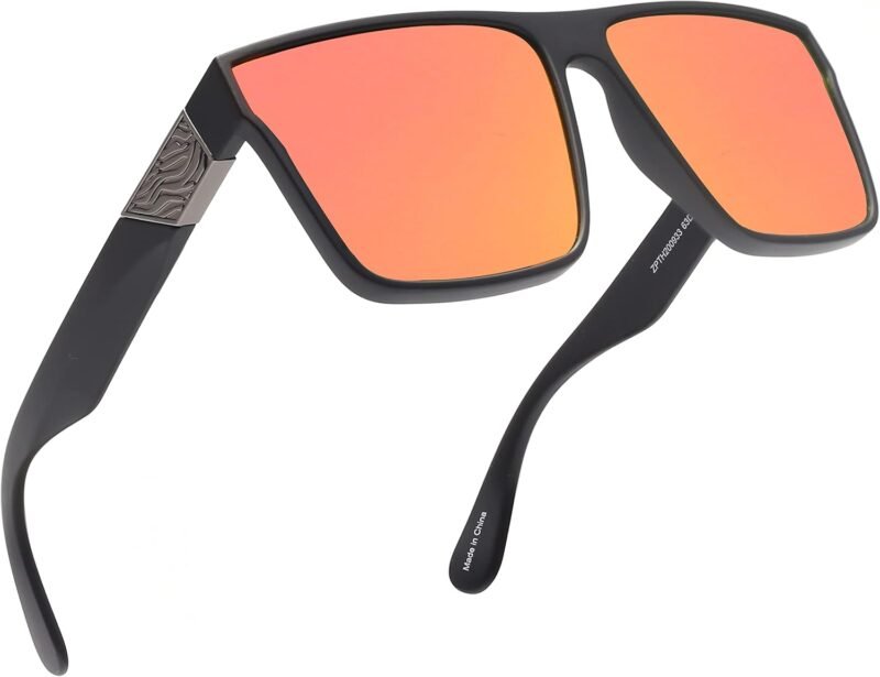 61xFy3KOkhL._AC_SL1500 CEREMONYT Sunglasses Square Polarized Sunglasses Men Women Flat Top Square UV400 Glasses for Driving Fishing Hiking Golfing