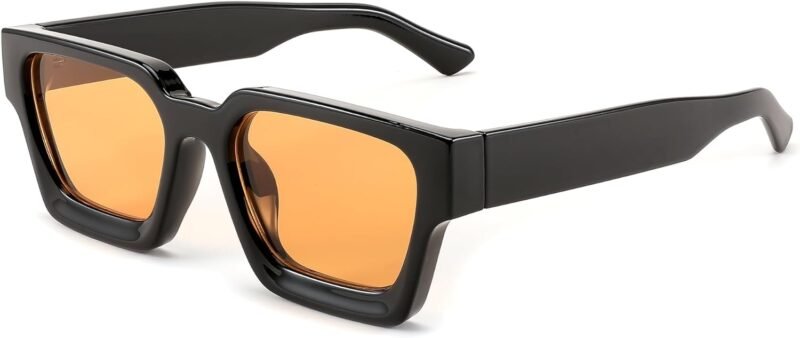 CEREMONYT Sunglasses Square  Retro 90s Square Sunglasses for Women Men Trendy Chunky Rectangle Sunglasses UV400 Protection B2385