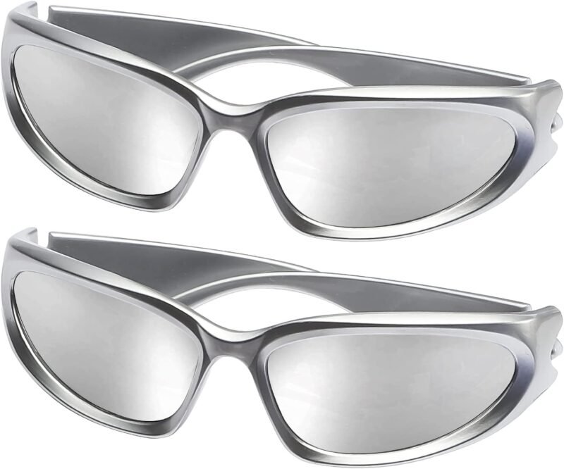 61y3egZKm8L._AC_SL1500 CEREMONYT Sunglasses Wraparound Wrap Around Sports Sunglasses for Men Women Fashion Oval Thick Frame Sun Glasses Stylish Sport Wrap Shades