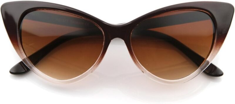 CEREMONYT Sunglasses Cat Eye  Super Cateyes Vintage Inspired Fashion Mod Chic High Pointed Cat-Eye Sunglasses