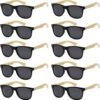 CEREMONYT Sunglasses Wholesale Bamboo Sunglasses WayfarerRetro 80’s Wood Sunglasses WayfarerMen-Cool Sunglasses Wayfarerfor Men & Women-10 Pack