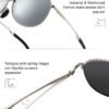 CEREMONYT Sunglasses for Men Polarized UV Protection Trendy Metal Pilot Sunglasses for Driving Hiking Travel