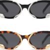 CEREMONYT Sunglasses Cat Eye Trendy Sunglasses for Women Men Vintage Narrow Cateye Metal Snake Sunnie Y2k Accessories AP3621