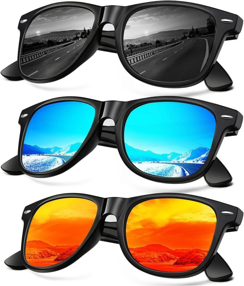 CEREMONYT Sunglasses Browline Sunglasses Men Polarized for Mens and Women Unisex Sun Glasses for Driving UV Protection