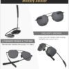CEREMONYT Sunglasses Military Style Polarized Pilot  Sunglasses and Square  Sunglasses for Men UV400 Protection