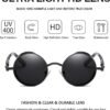 CEREMONYT Sunglasses Round  Vintage Steampunk Retro Metal Round Circle Frame Sunglasses