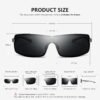 CEREMONYT Sunglasses Wraparound Ultra Lightweight Wrap Around Polarized Sunglasses for Men Women Al-Mg Metal Frame Spring Hinge UV400