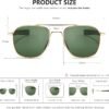 CEREMONYT Sunglasses Men’s Military Style Polarized Pilot  Sunglasses Bayonet Temples