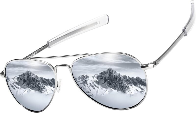 CEREMONYT Sunglasses Sunglasses Lightweight TR90 Unbreakable Polarized Driving Metal Frame Pilot Sun Glasses with UV Protection