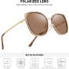 CEREMONYT Sunglasses Cat Eye Polarized Sunglasses for Women Ladies Brand Trending Sun glasses UV400
