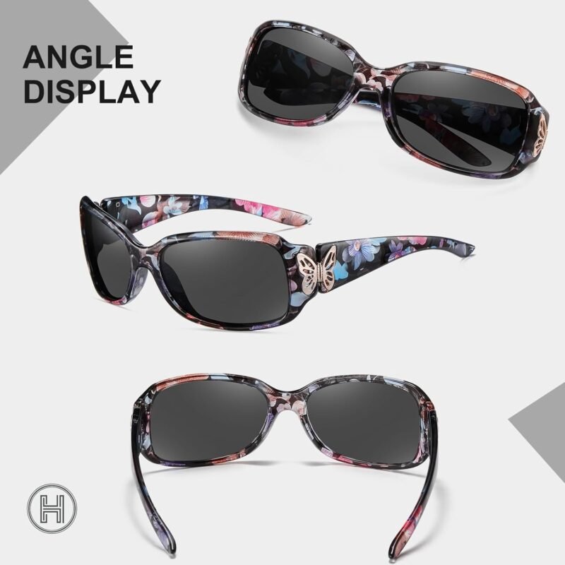 CEREMONYT Sunglasses Wraparound Women’s Polarized Sunglasses – Fashionable Wraparound Butterfly Design with UV400 Protection