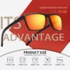 CEREMONYT Sunglasses Square Polarized Sunglasses Wayfarerfor Men Vintage Style Driving Travel Sun Glasses Lightweight Frame UV Protection Goggles