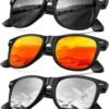 CEREMONYT Sunglasses Browline Sunglasses Men Polarized for Mens and Women Unisex Sun Glasses for Driving UV Protection