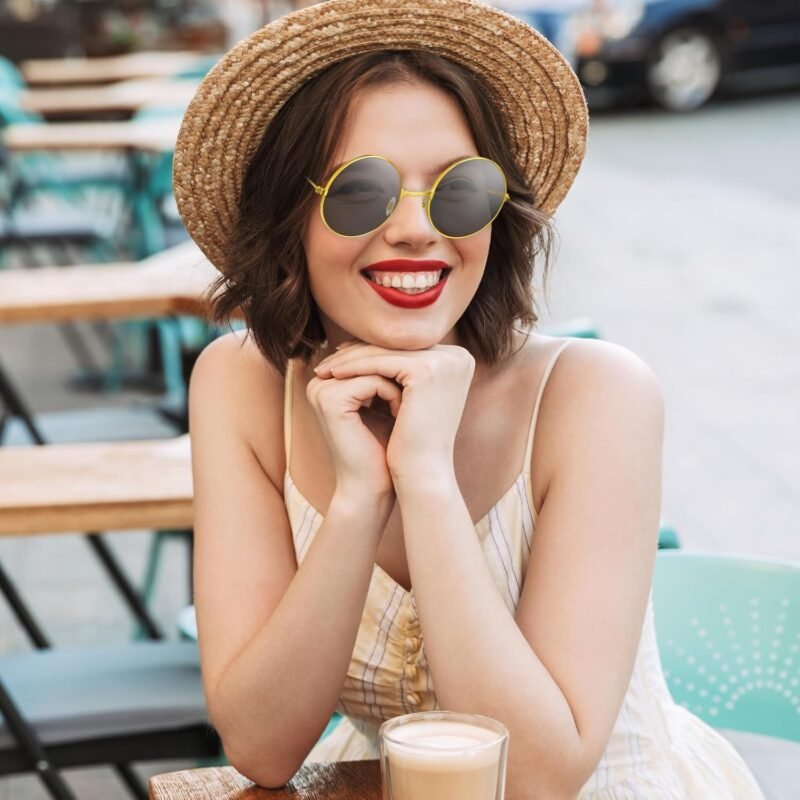 CEREMONYT Sunglasses Round 1-3 Pairs Hippie Sunglasses 70s Round Hippie Glasses Party Decoration Sunglasses for Women with Colored Glasses Cloth