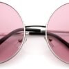 CEREMONYT Sunglasses Round  Super Large Oversized Metal Round Circle Sunglasses