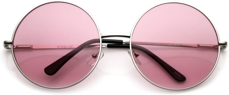 CEREMONYT Sunglasses Round  Super Large Oversized Metal Round Circle Sunglasses