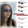 71CtVsNZPEL._AC_SL1500 CEREMONYT Sunglasses Oval Sunglasses Women 90’s Vintage Sun Glasses Fashion Tinted Glasses UV400 Protection